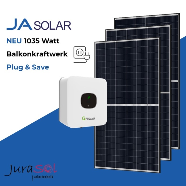 1035 Watt Plug & Save Paket JA Solar, Growatt